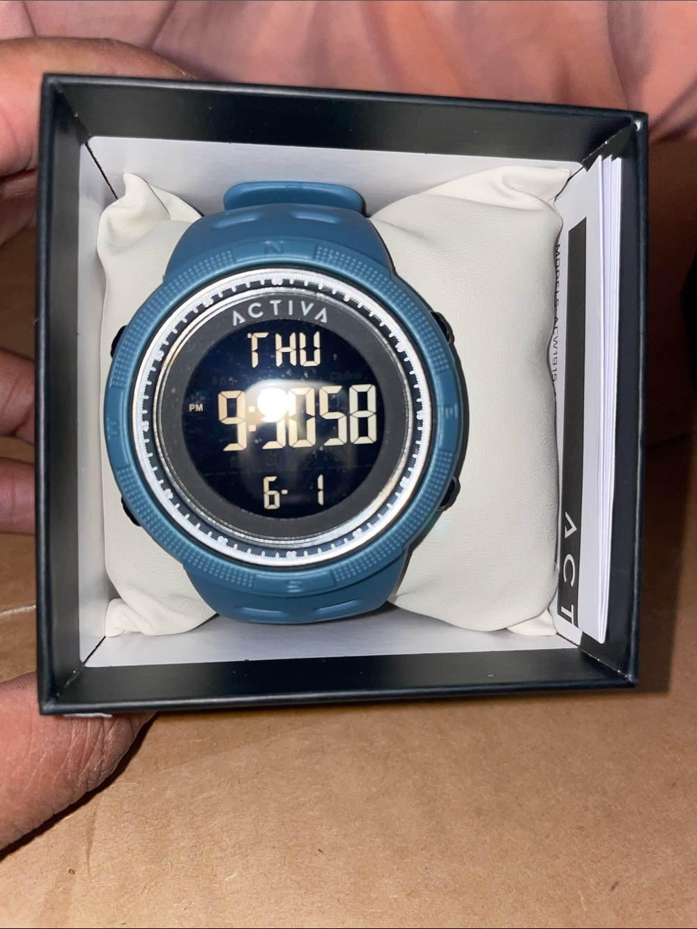 Ativa Teal Digital Sports Watch with Round LCD